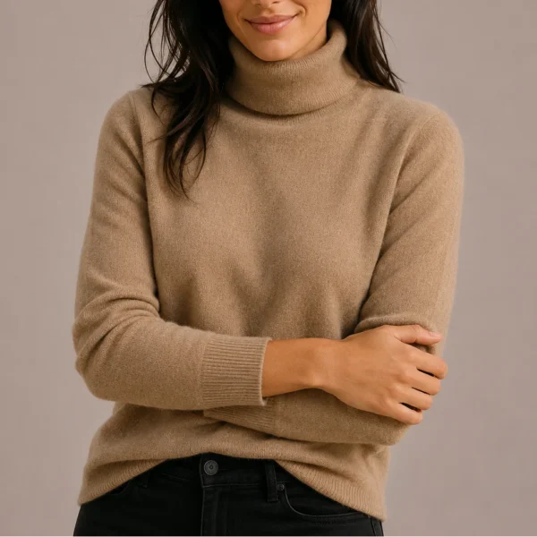 Klassischer Rollkragenpullover in weichem Strick