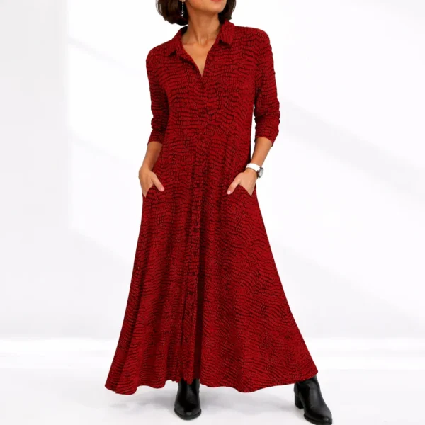 Locker fallendes Midikleid mit Seitentaschen