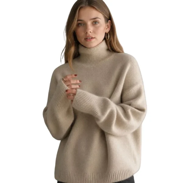 Oversize-Rollkragenpullover aus Kaschmirmischung